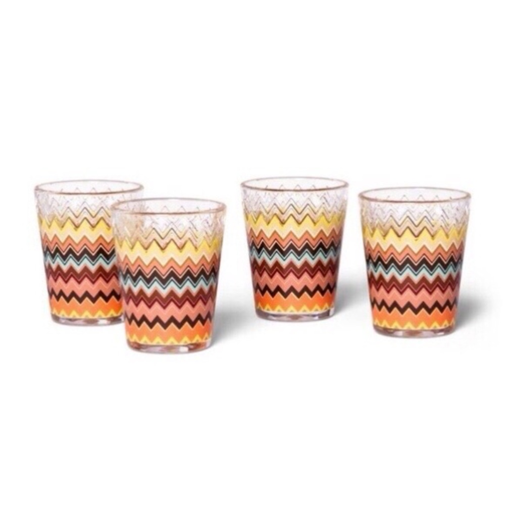 Missoni for Target Chevron Zig Zag Tumblers 4 pack - Picture 2 of 4